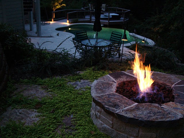 Lighting and Firepit