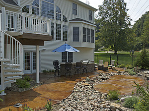 st louis pool construction, nature deck