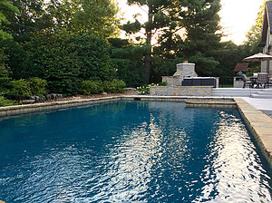 st louis pool construction, custom concrete pool, pebble finish