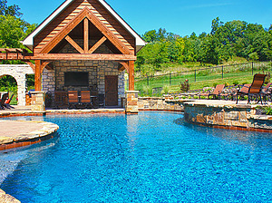 st louis pool construction, custom concrete pool, pebble finish